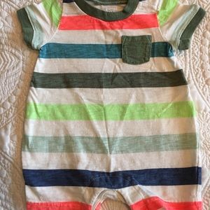 Gap striped shorts onesie. 0-3 months